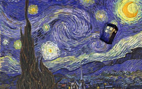 Starry Night Wallpaper, Night Wallpaper, Fandom Crossover, Girl Room, Doctor Who, Starry Night, Harry Potter, Art