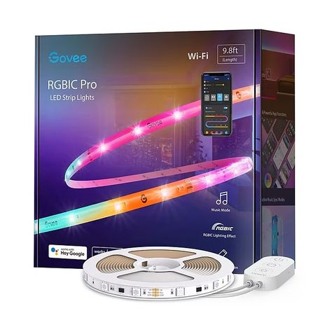 Get Govee RGBIC Multicolor LED Strip Lights (H619ZAD1) fast at Staples. Free next-Day shipping. No order minimum. Fairy Lights Room, Led Curtain, Led Color Changing Lights, Led Fairy Lights, Led Strip Lights, Led Stripes, Led Strip Light, Rope Light, Strip Lights