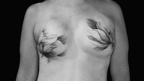 Mastectomy tattoo by David Allen #DavidAllen #mastectomytattoo #mastectomyscarcoveruptattoo #scarcoveruptattoo #nippletattoo #mastectomy | Oct 31st 2019 | 1222203 Breast Reduction Scar Tattoo, Mastectomy Tattoo Bilateral, Mastectomy Scar Tattoo, Ryan Ashley Malarkey, Beach Inspired Tattoos, Mastectomy Scars, Ryan Ashley, Double Mastectomy, Mastectomy Tattoo