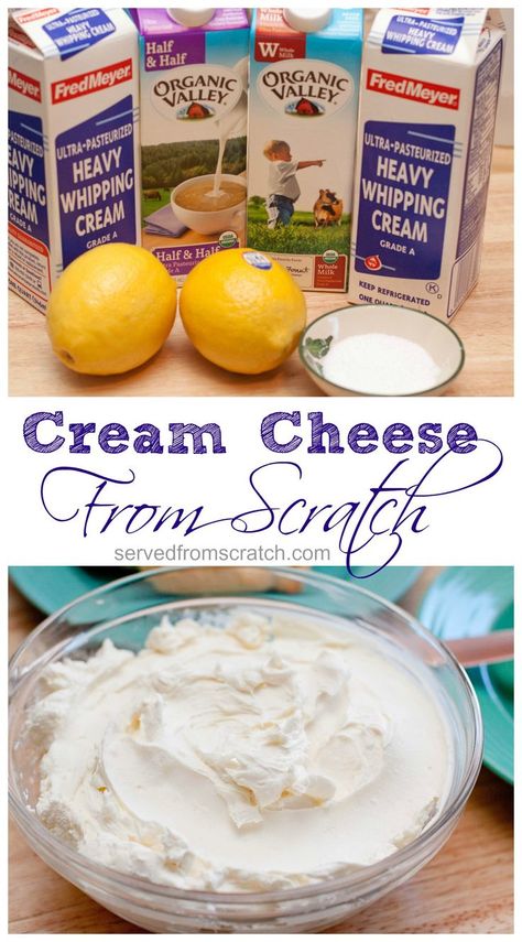 How To Make Cream Cheese, Instant Pot Cream Cheese, Diy Cream Cheese, Cheese Recipes Homemade, Cheese Making Recipes, Cream Cheese Recipe, Making Cheese, Make Cream Cheese, Homemade Condiments