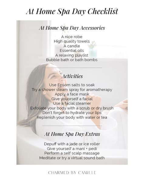 Spa Room At Home Ideas, Spa Day At Home For Husband, How To Do A Spa Day At Home, Spa Day Checklist, What To Do On A Spa Day At Home, Spa Day At Home Checklist, What To Do On A Spa Day At Home List, Spa Day Essentials, Home Spa Day Itinerary