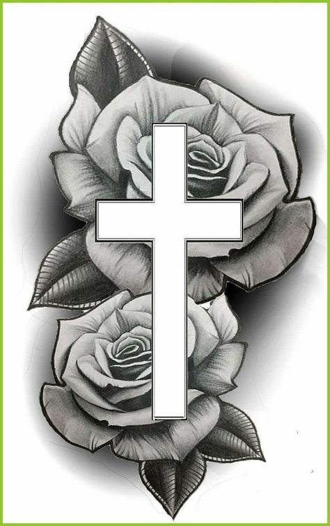 Delicate Tattoo Fonts, Cross And Rose Tattoo, Cross With Roses Tattoo, Cross With Roses, Christian Tattoo, Tattoo Fonts Cursive, Rose Tattoos For Men, Cross Tattoo For Men, Forearm Tattoo Design