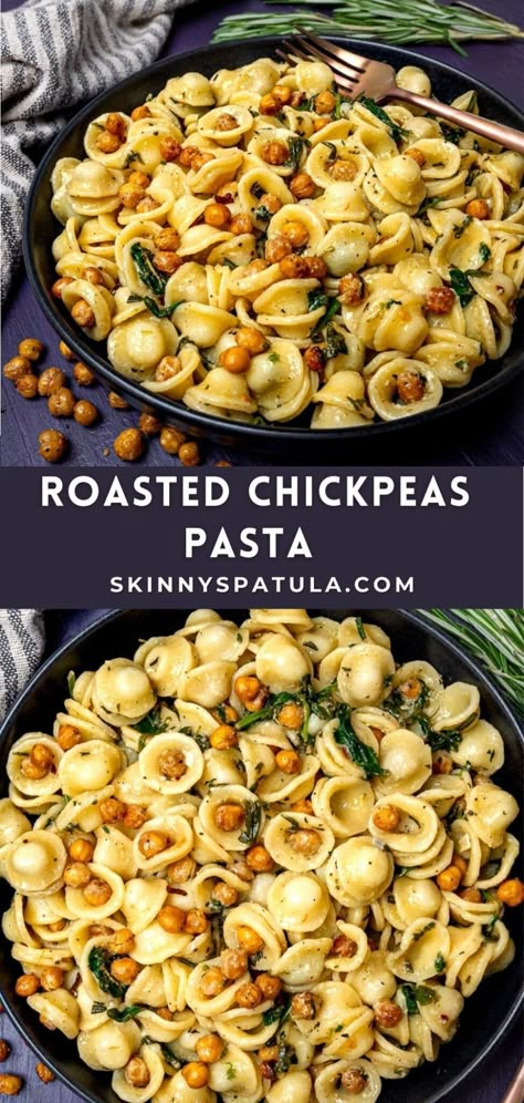 Broccoli Chickpea Pasta, Spinach Chickpea Pasta, Pasta Salad Garbanzo Beans, Pasta Garbanzo Beans, Chickpeas With Pasta, Roasted Veggies And Pasta, Pasta With Garbanzo Beans, Garlic Chickpea Spaghetti, Chic Pea Pasta Recipes