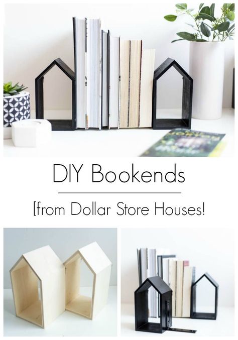 Love these DIY bookends! An easy budget-friendly DIY to help you organize your life, that uses simple dollar store houses. Love the modern look of this simple DIY home decor! #organization #DIY #moderndecor #bookends Bookends Ideas Diy, Diy Book End, Hygge Nook, Bookends Diy, Macaroni Necklace, Home Decor Organization, Diy Bookends, Simple Diy Home Decor, Koti Diy