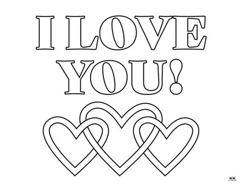 I Love You Clipart, I Love You Coloring Pages Boyfriend, I Love You Coloring Pages, Valentine Coloring Pages Free Printables, Couple Coloring Pages, Valentines Coloring Pages, Numbers Tattoo, I Love You Lettering, Family Coloring Pages