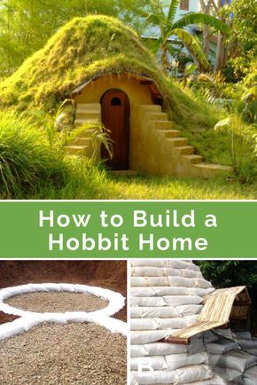 How to Build a Hobbit Home - He stacks piles of earth bags in his backyard. When we see the after picture? This is SO amazing: Hobbit Houses Diy, Hobbit House Plans, Hobbit Home, Earth Sheltered Homes, Earth Bag Homes, Earth Bag, Build A Playhouse, Earth Sheltered, Underground Homes