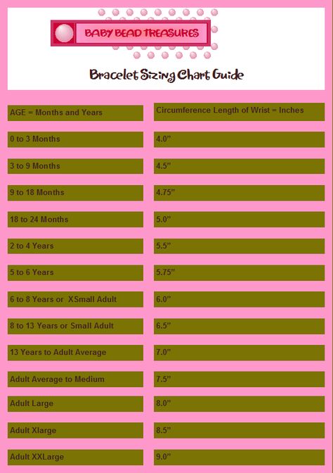 Bracelet Sizes from Baby to Adults Anklet Measurement Chart, Boogie Baby, Crazy Loom, Disney Cruise Ideas, Making Jewelry For Beginners, Everyone Is Different, Bead Accessories, Diy Jewelry Making Tutorials, Name Bracelets