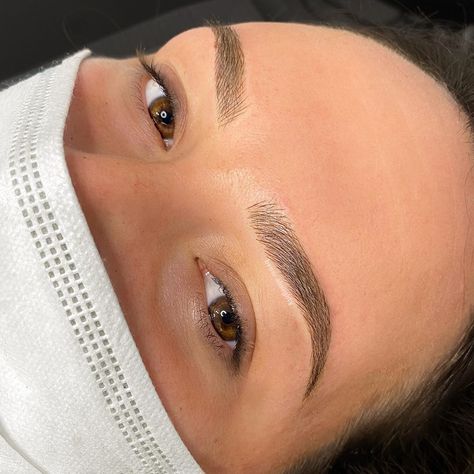 Microblading Inspiration, Microblading And Powder Eyebrows, Brow Microblading, Cheek Filler Before And After, Natural Nano Brows, Nano Brows Before And After, Nano Brows, Natural Microblading Eyebrows, Combination Brows Microblading