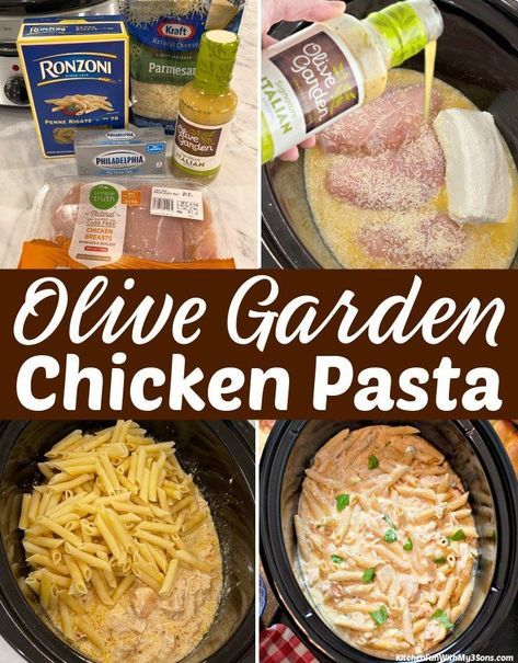 Slow Cooker Olive Garden Chicken, Olive Garden Chicken Pasta, Dinner Slow Cooker, Olive Garden Chicken, Chicken Crockpot Recipes Easy, Easy Crockpot Dinners, Kitchen Fun, Crockpot Dishes, Crockpot Recipes Slow Cooker