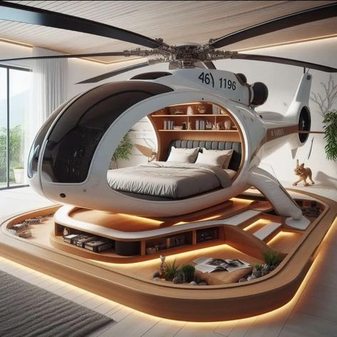 Helicopter Shaped Bedroom 
Bedroom Ideas 
Helicopter Shaped Bed 
Unique Bed Ideas 
Chopper Bed 
Chopper shaped bed
Bedroom furniture bedroom interior design Original Beds, Ship Bed, Simple Furniture Design, Magical Bedroom, Amazing Bedroom Designs, Bedroom Unique, Cool Room Designs, Bamboo House Design, Fantasy Furniture