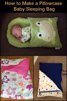 Sleeping Bag Craft, Diy Baby Sleeping Bag, Make A Pillowcase, Baby Pillow Case, Diy Baby Blanket, Handmade Baby Shower Gift, Diy Bebe, Diy Baby Gifts, Baby Sewing Projects