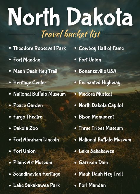 Bucket List Template, North Dakota Travel, Rhode Island Travel, Midwest Region, Alabama Travel, Usa Bucket List, Camping Rv, Theodore Roosevelt, Bucket Lists