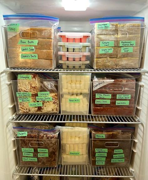 Meat Storage In Freezer, Freezer Must Haves, Storing Meat In Freezer, Meat Freezer Organization, How To Organize Freezer, Souper Cubes Ideas, Organize Chest Freezer, Stand Up Freezer Organization, Deep Freezer Organization Ideas