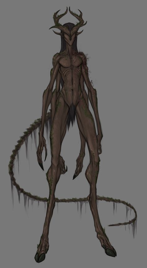 Evil Creature Drawing, Fantasy Tail Design, Humanoid Monster Concept Art Horror, Eldritch Horror Humanoid, Eldritch Creature Art, Body Horror Monster Concept Art, Creepy Woman Drawing, Teratophilia Art, Horror Creature Concept Art