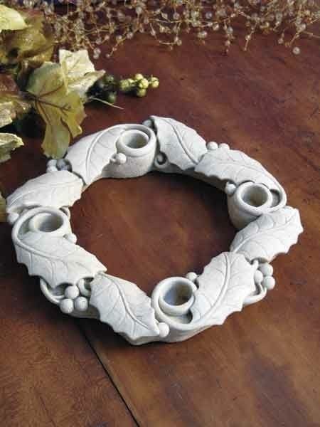 Ceramic Wreath Pottery, Pottery Advent Wreath, Clay Advent Wreath, Ceramic Wreath Christmas, Ceramic Advent Wreath, Ceramic Christmas Wreath, Pottery Wreath, Holiday Pottery, Advent Candle