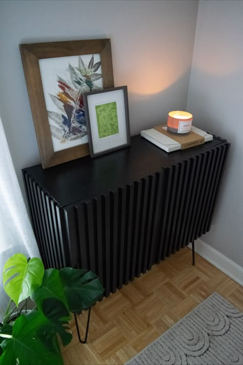 DIY Slatted Cabinet Furniture Makeover cb2 Hack Facebook Marketplace Hack Slatted Cabinet, Recycled Dresser, Armoire Diy, Diy Furniture Cheap, Hack Facebook, Diy Furniture Easy, Diy Home Furniture, Facebook Marketplace, Storage Diy