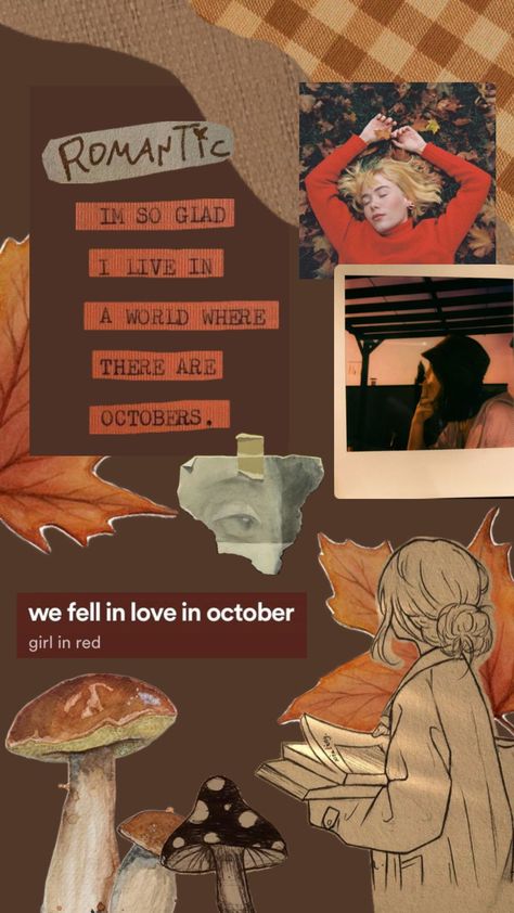 we fell in love in october October Aesthetic, October Wallpaper, Loving Him Was Red, You Are My Everything, Cartoon Wallpaper Iphone, Artist Album, We Fall In Love, Room Posters, Cellphone Wallpaper