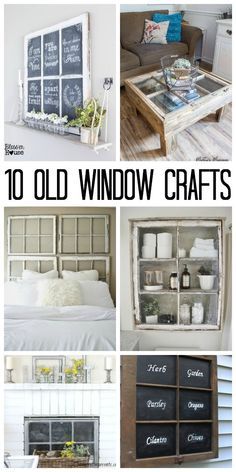 Old Window Crafts: What Will You Make? Old Window Crafts, Old Window Decor, Farmhouse Cottage Decor, Old Window Projects, Old Window Frames, Repurposed Windows, Window Crafts, Rustic Ideas, Cottage Decor Farmhouse