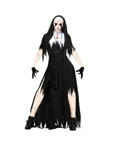 🔥 44% OFF! Vampire Demon Nun Costume for Halloween! 🎃 Stand out with this haunting look—complete with a cross-print dress, hat, and gloves. 🖤 Limited-time offer, so grab yours now and slay the night! 👻✨ #HalloweenCostumeSale #SpookyDeals #NunCosplay #VampireCostume #DarkFashion #Halloween2024 Demon Nun, Vampire Demon, Halloween Costumes For Sale, Nun Costume, Vampire Costume, Costume For Halloween, Top Handbags, Dress Hat, Halloween Event