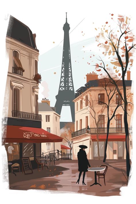 Paris Flowers, Book Boxes, Retro Travel Poster, Travel Wall Art, Travel Wall, Uv Print, Posters Printable, Cartoon Illustration, Phone Backgrounds