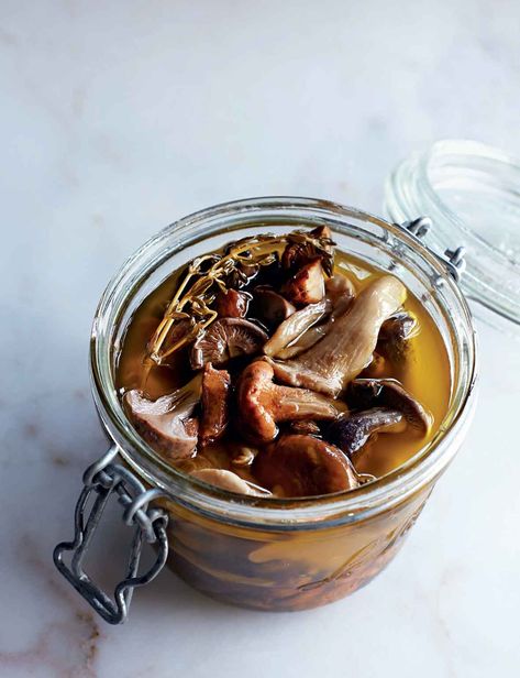 Pickled Wild Mushrooms Recipe | Leite's Culinaria Pickled Mushrooms Recipe, Pickled Mushrooms, Oyster Mushroom Recipe, Wild Mushroom Recipes, Lobster Mushroom, Pickle Recipes Homemade, Marinated Mushrooms, Fermentation Recipes, Stuffed Portabella Mushrooms