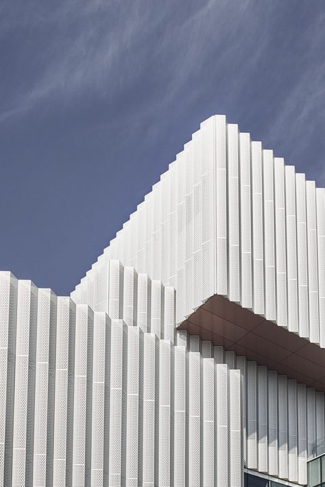 Gallery of New Museum for Western Australia / Hassell + OMA - 6 Parking Structure Design, Metal Facade Architecture Design, Oma Architecture, Australia Perth, Metal Facade, Facade Material, Metal Cladding, Perforated Metal, New Museum