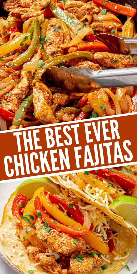 Easy Chicken Fajita Recipe, Best Ever Chicken, Easy Chicken Fajitas, Chicken Fajita Recipe, Fajita Recipe, Chicken Fajita, Chicken Fajitas, Chicken Dishes Recipes, Butter Chicken