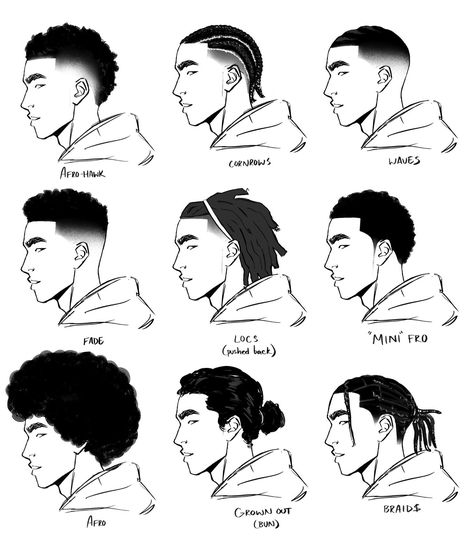 artxroyalty Long Afro Hair Men, Men Hairstyle Drawing, Black Guy Hairstyles, Afro Inspiration, Straight Thick Hair, Hair Types Men, Moustache Style, Hair Twists Black, Natural Hair Men