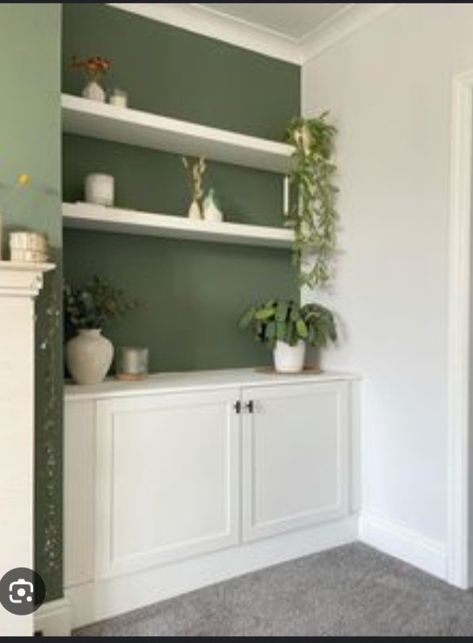 Build In Alcove Cupboard, Small Alcove Ideas, Cupboard Alcove, Bookcase Alcove, Alcove Storage Living Room, Alcove Bookshelves, Alcove Cabinets, Alcove Storage, Alcove Cupboards