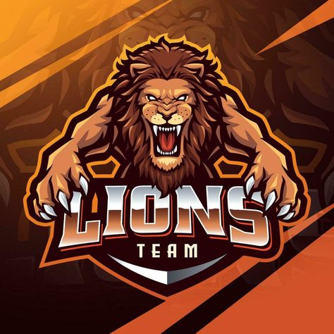 Lion head esport mascot logo design Lions Cricket Logo, Lion Logo Design Graphics, Lion Logo Design, Dp For Whatsapp Profile, Cricket Logo, Lion Head Logo, Lion Vector, Mascot Logo Design, Whatsapp Profile