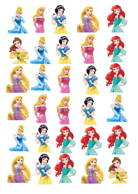 Cupcake toppers Princess Cake Topper Printable, Disney Princess Cupcake Toppers, Nile Art, Cupcakes Princesas, Disney Princess Cupcakes, Princess Cupcake, Princess Cupcake Toppers, Cricut Disney, Cap Cake