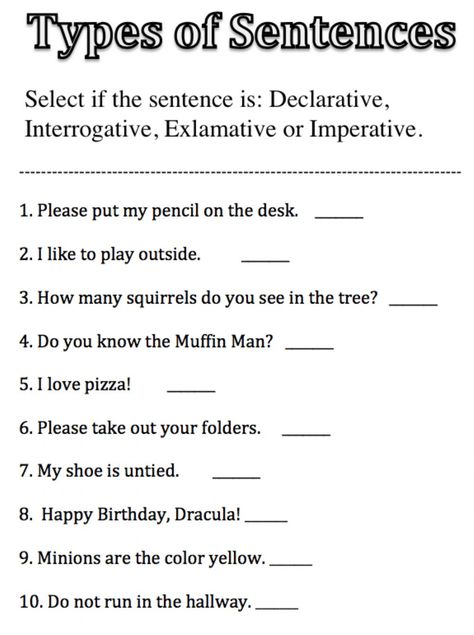 Sentence structure interactive and downloadable worksheet. You can do the exercises online or download the worksheet as pdf. Sentence Types Activities, Kinds Of Sentences Worksheet For Grade 4, Sentence And Non Sentence Worksheet, Sentence Types Worksheets, Kinds Of Sentences Worksheet Grade 5, English Sentence Structure Worksheet, Kinds Of Sentences Worksheet Grade 3, Types Of Sentences Worksheet 3rd Grade, Kind Of Sentences Worksheet