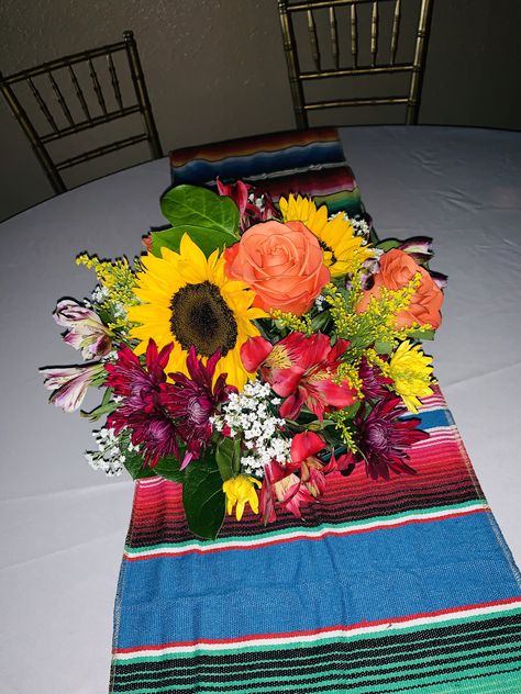 Fiesta Flowers Centerpieces, Molcajete Centerpiece, Mexican Fiesta Centerpieces Flowers, Molcajete Centerpiece Mexican Party, Flower Centerpieces Mexican Theme, Mexican Fiesta Centerpieces Target, Fiesta Birthday Party, Mexican Party Theme, Fiesta Birthday