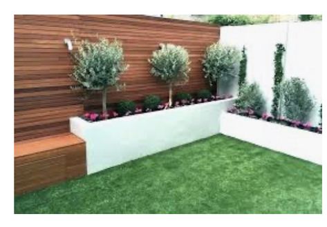 Fake Grass Garden Ideas, Garden Privacy Ideas Plants, Grass Garden Ideas, Garden Privacy Ideas, Fake Grass Backyard, Artificial Grass Backyard, Simple Garden Designs, Privacy Ideas, Courtyard Landscaping