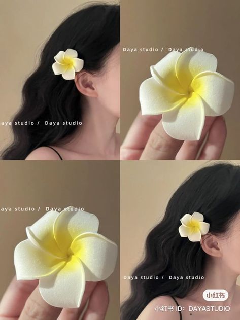 Hawaii Flower Hair, Designer Hair Accessories, Hair Tie Accessories, Accessories Business, Hair Style Korea, Pretty Jewelry Necklaces, Hair Buns, Pinterest Keywords, Hair Accessories Collection