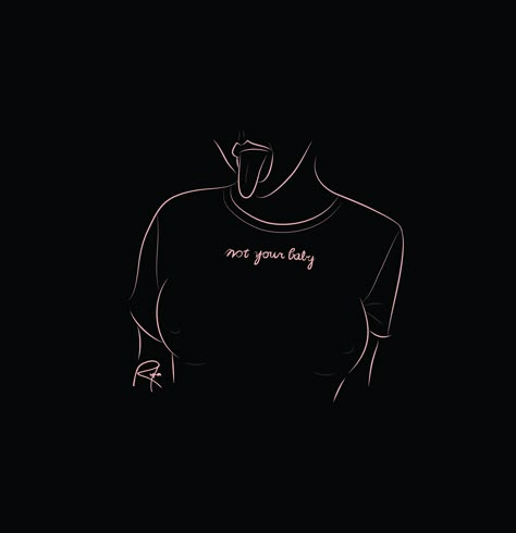 Not Your Baby, Art Noir, Minimalist Drawing, Dark Wallpaper Iphone, Neon Wallpaper, Black Aesthetic Wallpaper, Dope Art, Baby Design, Instagram Highlight Icons