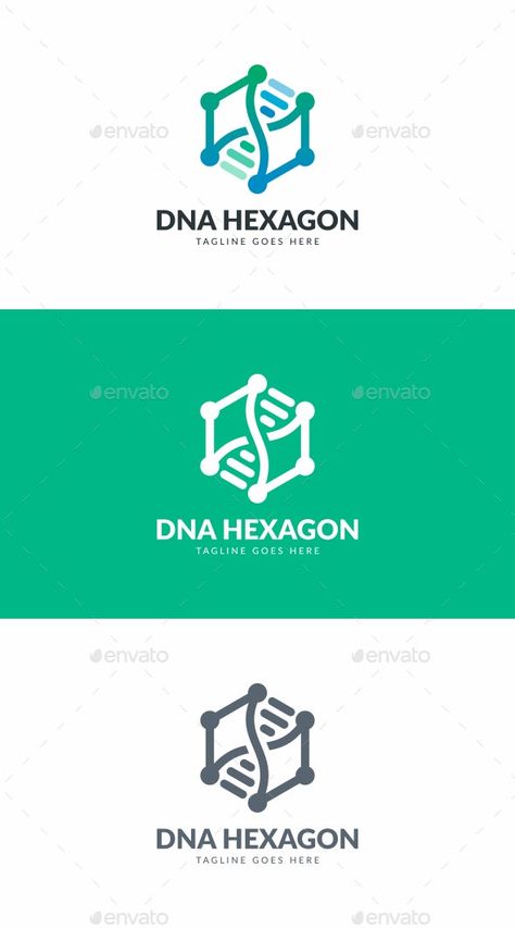 DNA Hexagon Logo: Symbol Logo Design Template created by dm82design. Dna Logo Design, Laboratory Logo, Letterhead Design Inspiration, Dr Logo, Research Logo, Bio Logo, Dna Logo, Science Logo, Logistics Logo