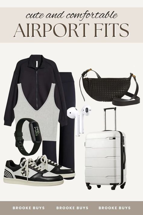 Looking for stylish and comfortable travel outfits that will keep you looking your best while you're on the go? Check out these , perfect for any type of trip. #travel #fashion Aesthetic Airport Outfits, Airport Outfits For Women, Stylish Airport Outfits, Summer Vacation Essentials, Discover Aesthetic, Matching Loungewear Set, Outfits For Women Summer, Comfortable Travel Outfit, Airport Outfit Summer