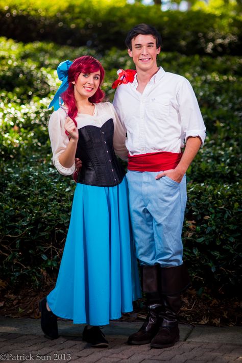 SP_11688 | Pat | Flickr Arial And Eric Costume, Ariel And Eric Halloween Costume, Ariel And Eric Costume, Disney Çiftleri, Disney Couple Costumes, Ariel Eric, Mermaid Costumes, Mermaid Cosplay, Themed Halloween Costumes