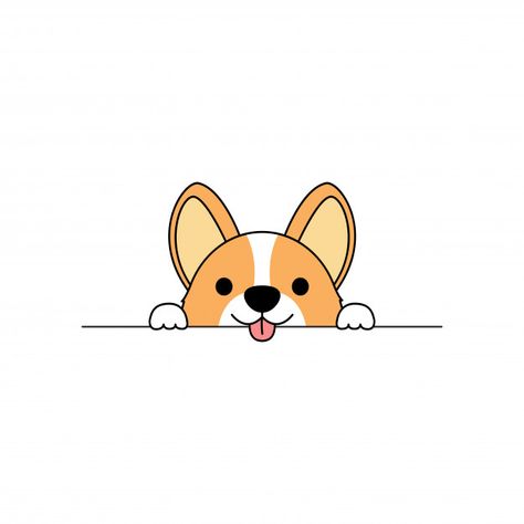 Dibujos Ideas, Corgi Drawing, Cute Dog Drawing, Corgi Art, 강아지 그림, Cute Corgi, Dog Cute, Corgi Dog, Badge Design