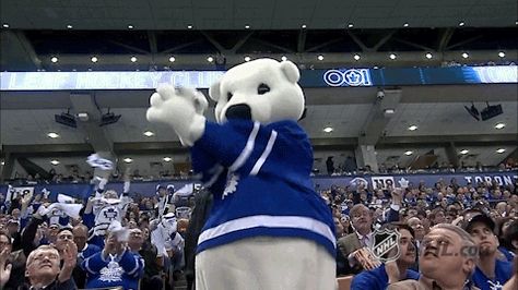 New trending GIF on Giphy April 18 2017 at 10:36AM Nhl Mascots, Hockey Gif, Sports Hockey, Bear Gif, Nhl Playoffs, Toronto Maple, Sport Hockey, Toronto Maple Leafs, Nhl Hockey