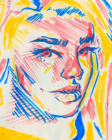 Marker Drawing Crayola, Marker Pop Art, Marker Art Crayola, Drawing With Crayola Markers, Crayola Portrait, Crayola Marker Drawings, Crayola Marker Art, Crayola Drawing, Expensive Art Supplies