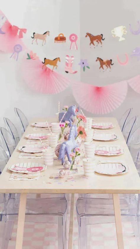 Off TWO the Races! 🏇🎉

We’re galloping into the sweetest second birthday party inspiration! With a light purple 2 balloon, playful horse balloons, festive banners, and adorable horse-themed plates and napkins, this party theme is a true winner’s circle moment. Perfect for your little jockey’s big day — let the races (and celebration!) begin! 🌸✨

#OffTwoTheRaces #secondbirthday #partyinstyle #horsebirthdayparty #horsebirthday #horsebirthdaytheme #horsepartyforgirl #horseparty #offtwotheraces #... Horse Balloons, Award Ribbons, Horse Birthday Parties, Pink Cowgirl Boots, Rodeo Party, Award Ribbon, Birthday Party Inspiration, Horse Party, Second Birthday Party