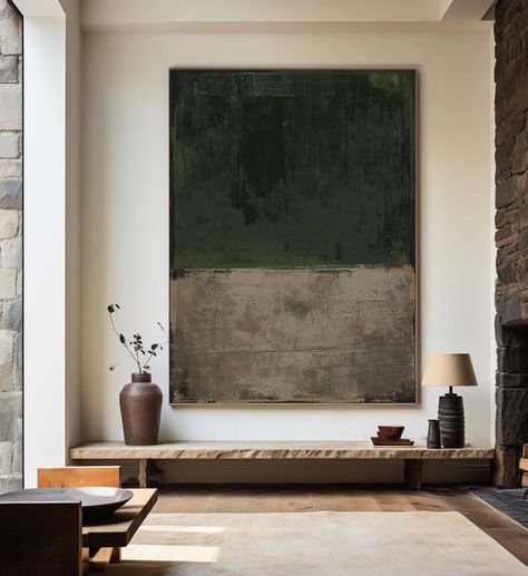 Large Green Gray Black Abstract Painting Green Gray Texture - Etsy Finland Wabi Sabi Art Painting, Green Abstract Painting, Wabi Sabi Painting, Sports Painting, Wabi Sabi Art, Colorful Abstract Painting, Plaster Art, Textured Painting, Green Abstract