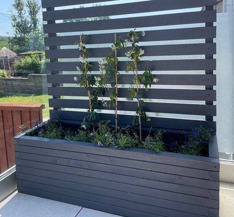 Planter And Trellis, Wood Garden Trellis, Planter With Trellis, Planter Trellis, Wooden Trellis, Planter Pots Outdoor, Mountain Modern, Garden Planter, Wooden Planters