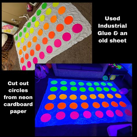 Diy Neon Party, Party Floor, Neon Party Decorations, Glow In Dark Party, Glow Party Supplies, Diy Glow, Blacklight Party, Neon Birthday, Gold Confetti Balloons