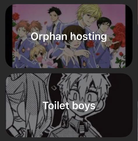 Toilet Boys, Ouran Highschool, Ouran Host Club, Ouran High School Host Club, High School Host Club, Anime Things, Fandom Crossover, Host Club, Toilet Bound