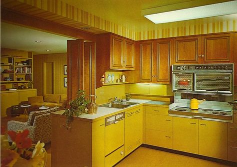 Architectural Digest Kitchen, Timeless Kitchen Design, 70s Kitchen, 1970s Kitchen, 70s House, 70s Interior, 1970s Home, Craftsman Kitchen, 70s Home