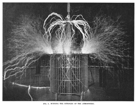 Earthen Messages: Nikola Tesla in his Laboratory (ca. 1899) – The Public Domain Review Wardenclyffe Tower, Tesla Inventions, Thomas Alva Edison, Nicola Tesla, Nicolas Tesla, Tesla Coil, Thomas Edison, Tesla S, Nikola Tesla