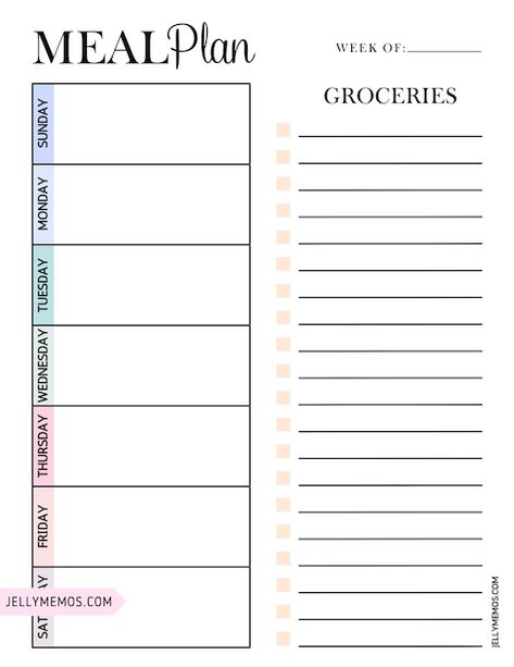 Free weekly menu planner printable for home management, life planners, meal prepping! More colors Printable Meal Planner Weekly Free Pdf, Weekly Meal Plan With Grocery List Free Printable, Meal Plan List Printable, Weekly Meal Planner With Grocery List, Meal Planner Goodnotes Free, Weekly Menu Template Free Printables, Weekly Meal Prep Template, Meal Prep Binder, Weekly Meal Planner Template Free